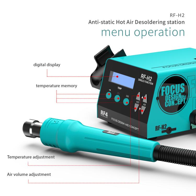 RF4 RF-H2 Lead-free ESD BGA Hot Air Soldering Rework Station for Phone Desoldering Repair