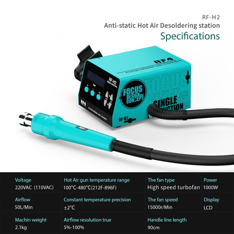 RF4 RF-H2 Lead-free ESD BGA Hot Air Soldering Rework Station for Phone Desoldering Repair