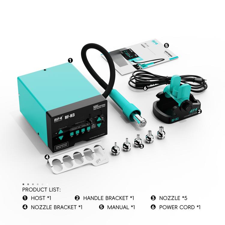 RF4 RF-H3 1200W 4 Memory Channels Hot Air Gun Digital Display Intelligent BGA Rework Station