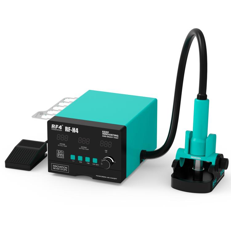 RF4 RF-H4 1200W 4 Memory Channels Hot Air Gun Digital Display Intelligent BGA Rework Station with Cold Air Pedal