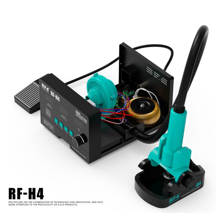 RF4 RF-H4 1200W 4 Memory Channels Hot Air Gun Digital Display Intelligent BGA Rework Station with Cold Air Pedal