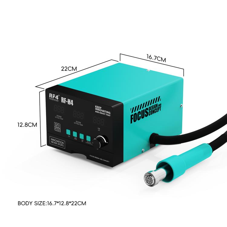 RF4 RF-H4 1200W 4 Memory Channels Hot Air Gun Digital Display Intelligent BGA Rework Station with Cold Air Pedal