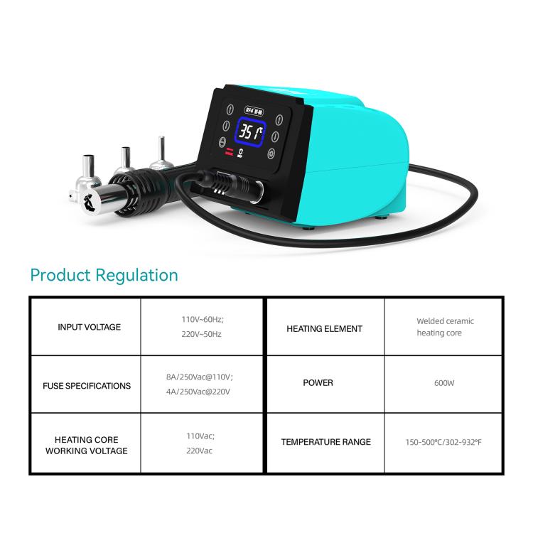 RF4 RF-H6 600W Temperature Control BGA Hot Air Rework Desoldering Station for Mobile Phone Repair