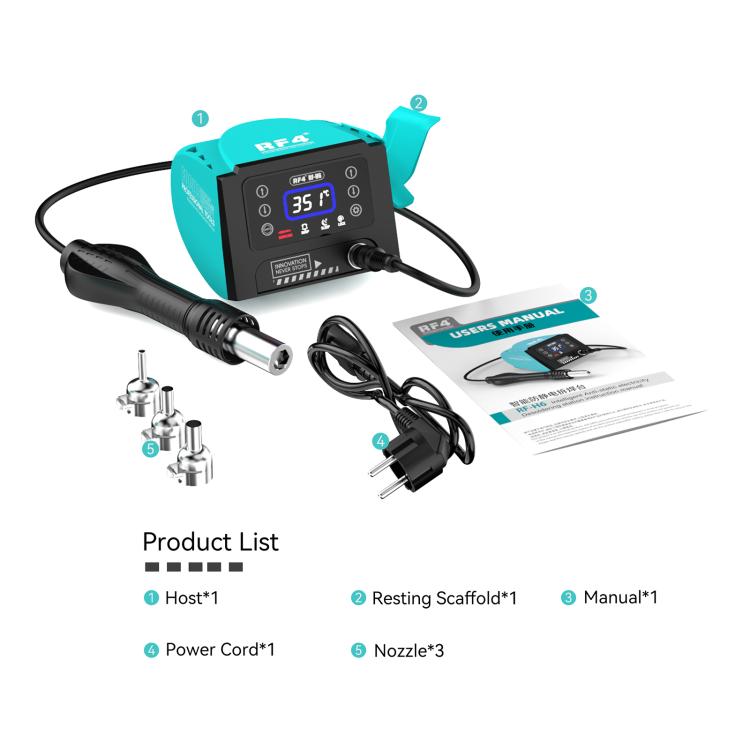 RF4 RF-H6 600W Temperature Control BGA Hot Air Rework Desoldering Station for Mobile Phone Repair