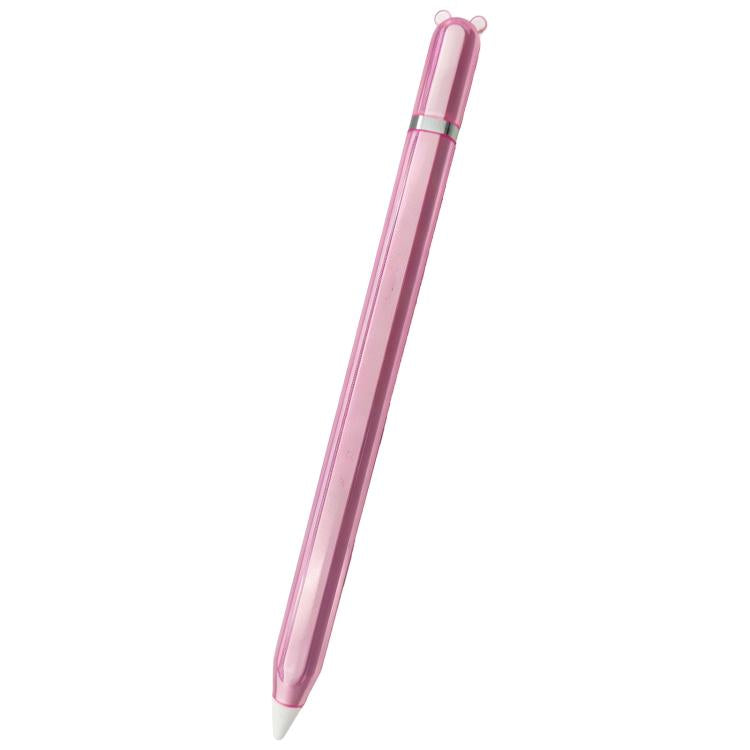 For Apple Pencil 2 / Pro Big Bear Transparent TPU Silicone Stylus Pen Protective Case