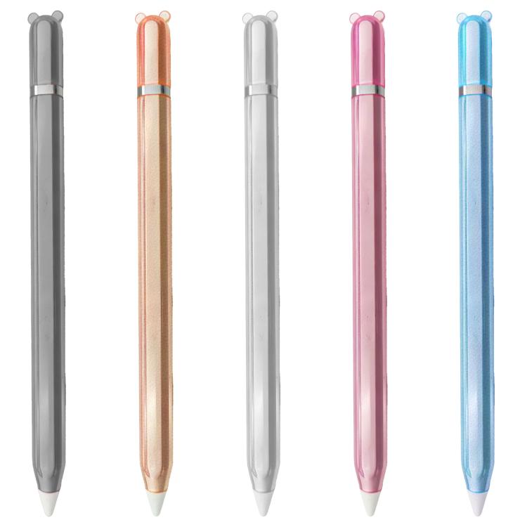 For Apple Pencil 2 / Pro Big Bear Transparent TPU Silicone Stylus Pen Protective Case