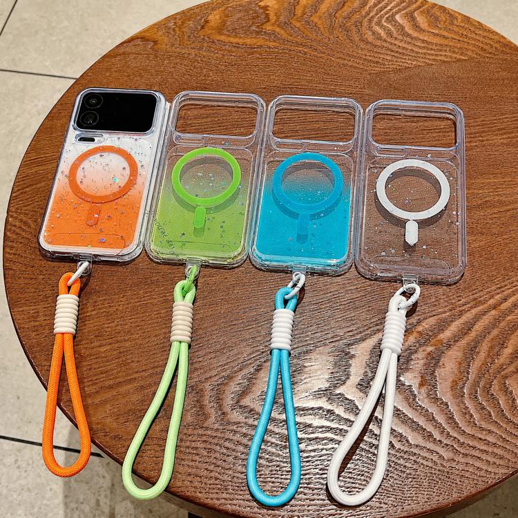 For Xiaomi 17 Pro Max Precise Hole Shockproof Gradient Epoxy Magnetic Phone Case With Lanyard