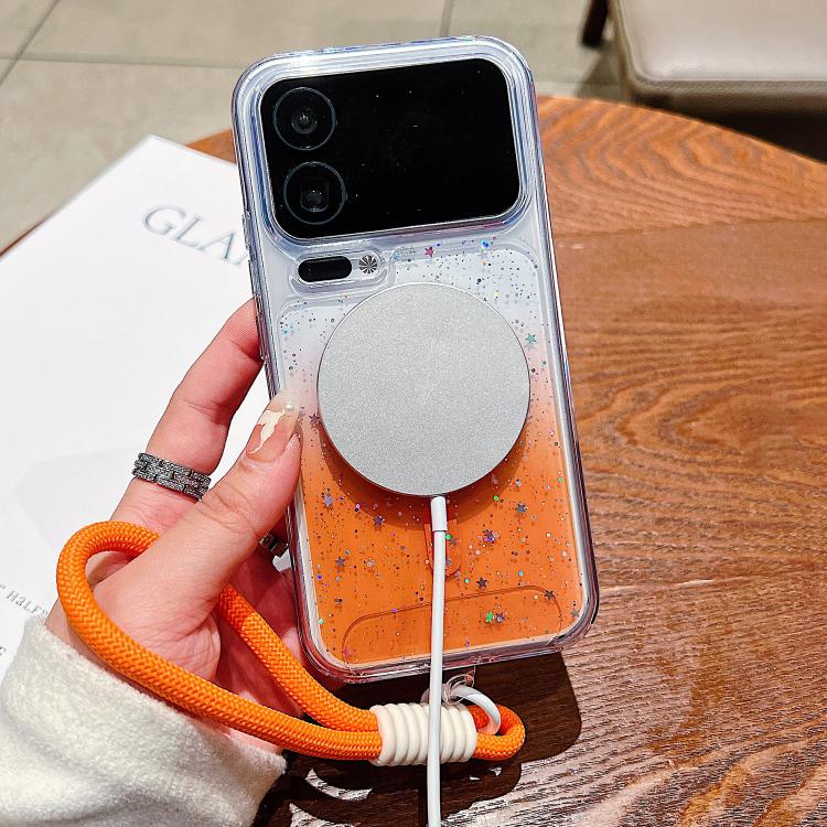 For Xiaomi 17 Pro Max Precise Hole Shockproof Gradient Epoxy Magnetic Phone Case With Lanyard