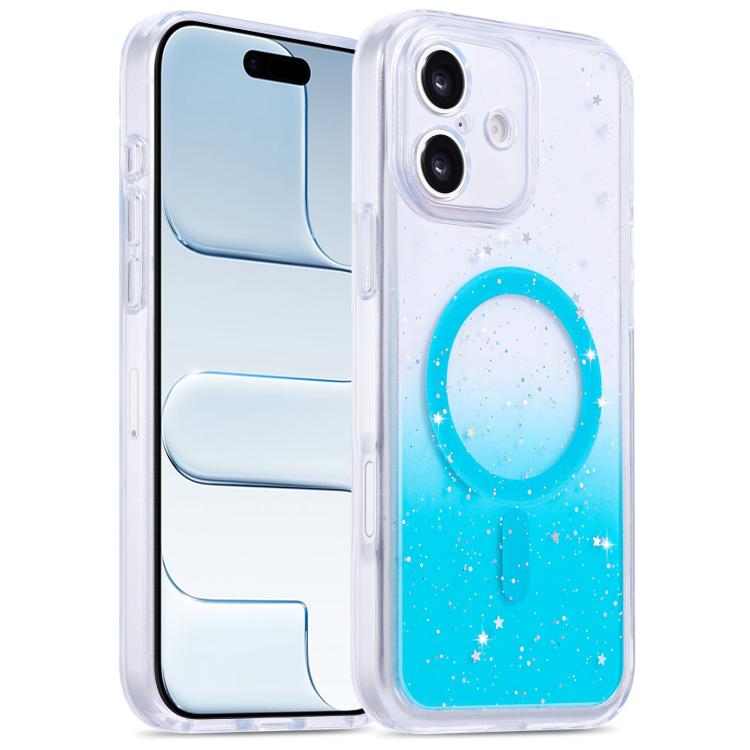 For iPhone 17 Precise Hole Shockproof Gradient Epoxy Magnetic Phone Case