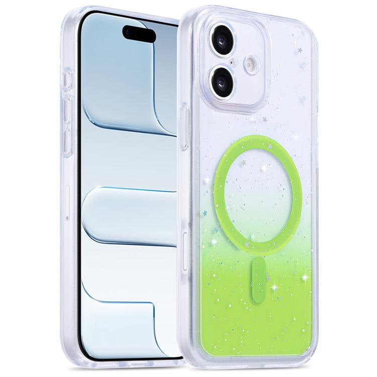 For iPhone 17 Precise Hole Shockproof Gradient Epoxy Magnetic Phone Case