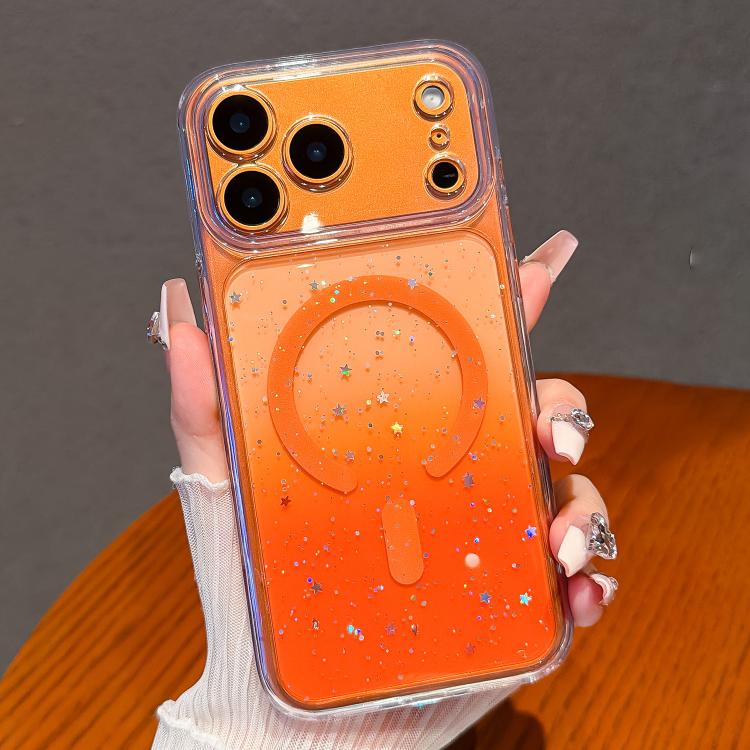 For iPhone 17 Precise Hole Shockproof Gradient Epoxy Magnetic Phone Case