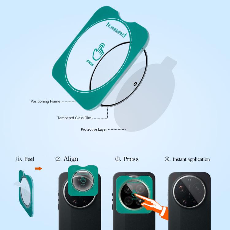For  Xiaomi 17 Ultra 2pcs/Set LeReach TF Series Snap Version HD Wear-Resistant Camera Lens Glass Film
