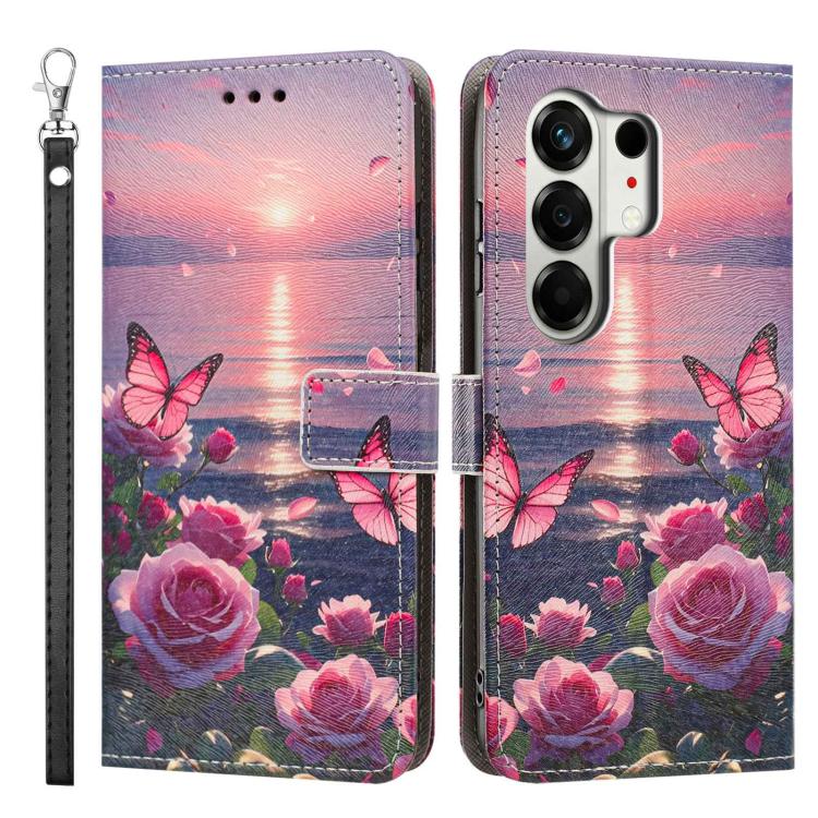 For Tecno Camon 50 4G/CN5 Painted Pattern Vegan Leather Phone Case with Strap