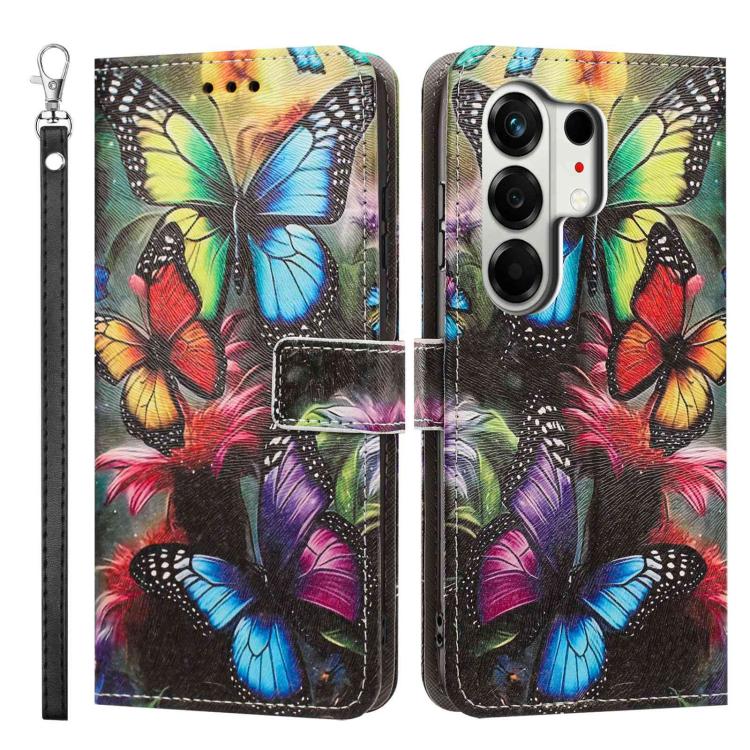 For Tecno Camon 50 4G/CN5 Painted Pattern Vegan Leather Phone Case with Strap