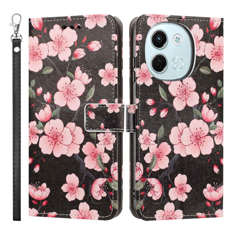 For Tecno Pova 6 Neo 5G/Spark 30 5G Painted Pattern Vegan Leather Phone Case with Strap