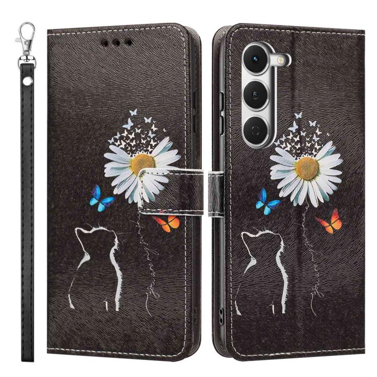 For Tecno Spark 40 Pro 4G Painted Pattern Vegan Leather Phone Case with Strap