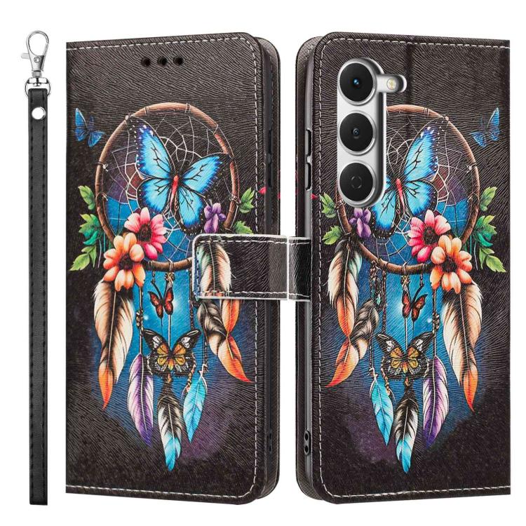 For Tecno Spark 40 Pro 4G Painted Pattern Vegan Leather Phone Case with Strap