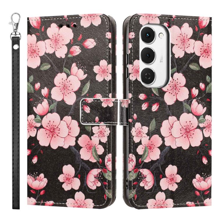 For Tecno Spark 40 Pro+ 4G Painted Pattern Vegan Leather Phone Case with Strap
