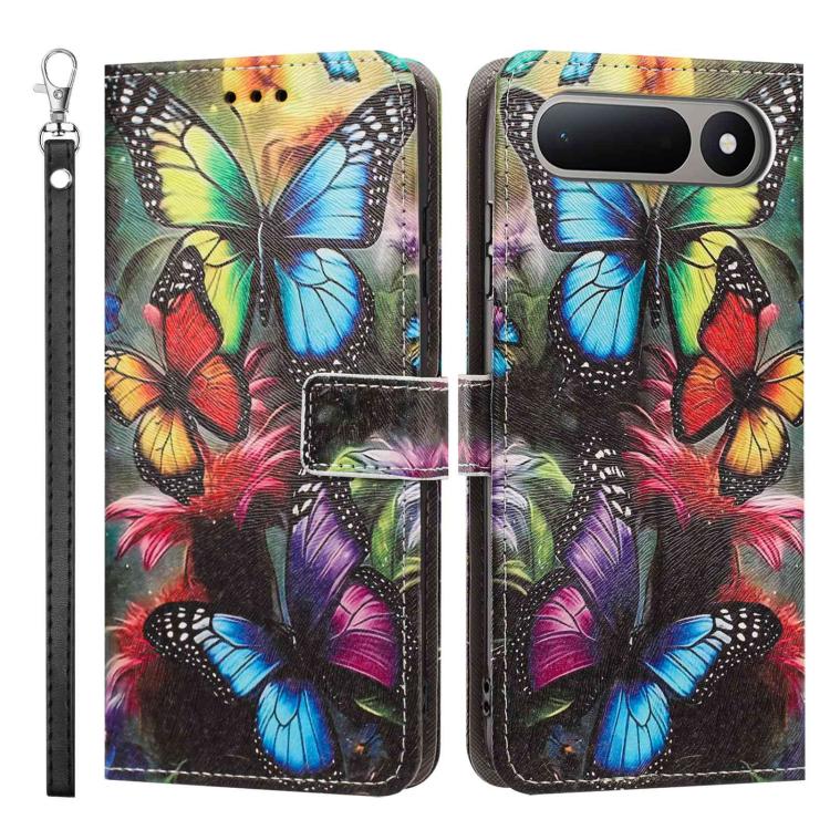 For Tecno Spark 50 5G Painted Pattern Vegan Leather Phone Case with Strap