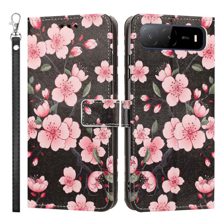 For Tecno Spark Go 5G 2025 Global Painted Pattern Vegan Leather Phone Case with Strap