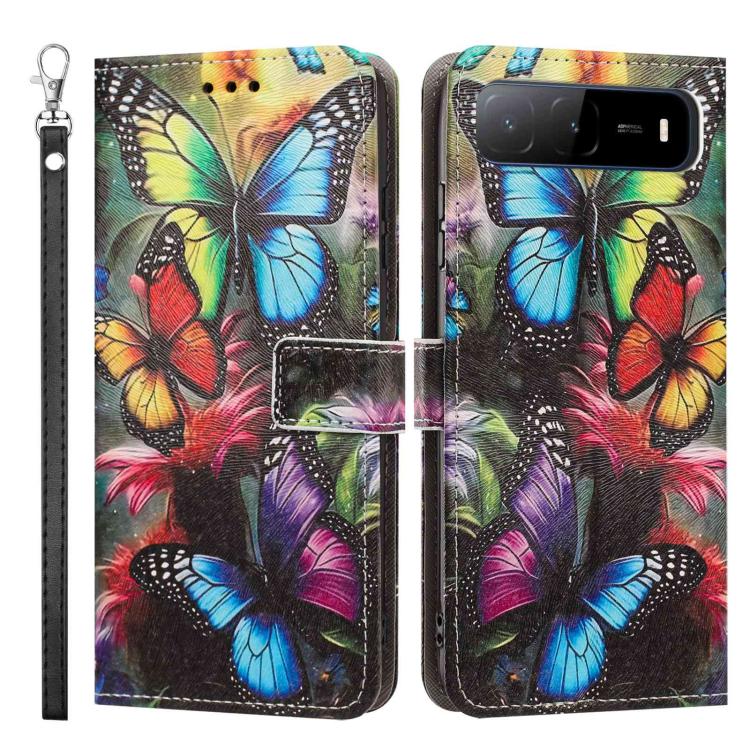 For Tecno Spark Go 5G 2025 Global Painted Pattern Vegan Leather Phone Case with Strap