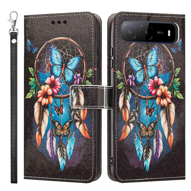 For Tecno Spark Go 5G 2025 Global Painted Pattern Vegan Leather Phone Case with Strap