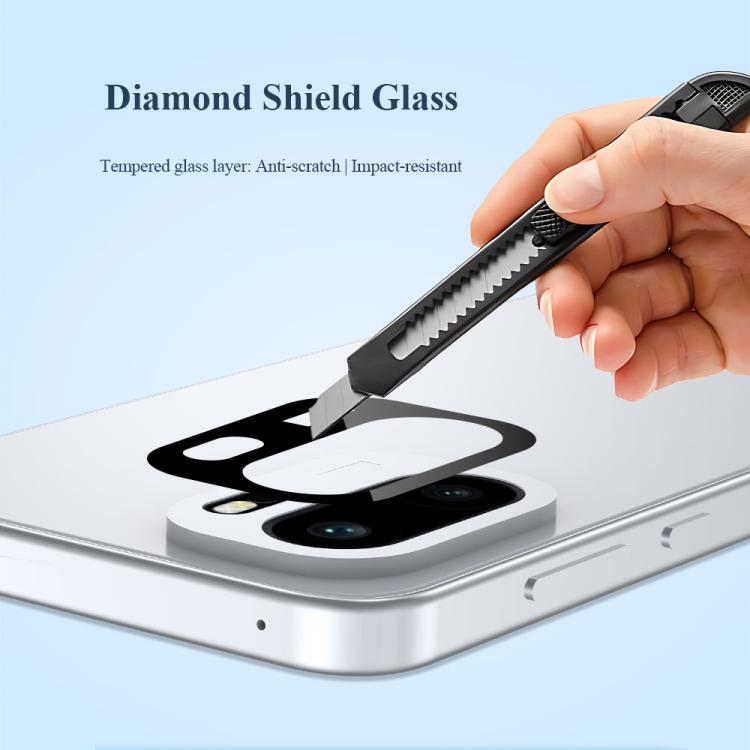 For  OnePlus Ace 6 LeReach TF Series Snap Version HD Wear-Resistant Camera Lens Glass Film - Black