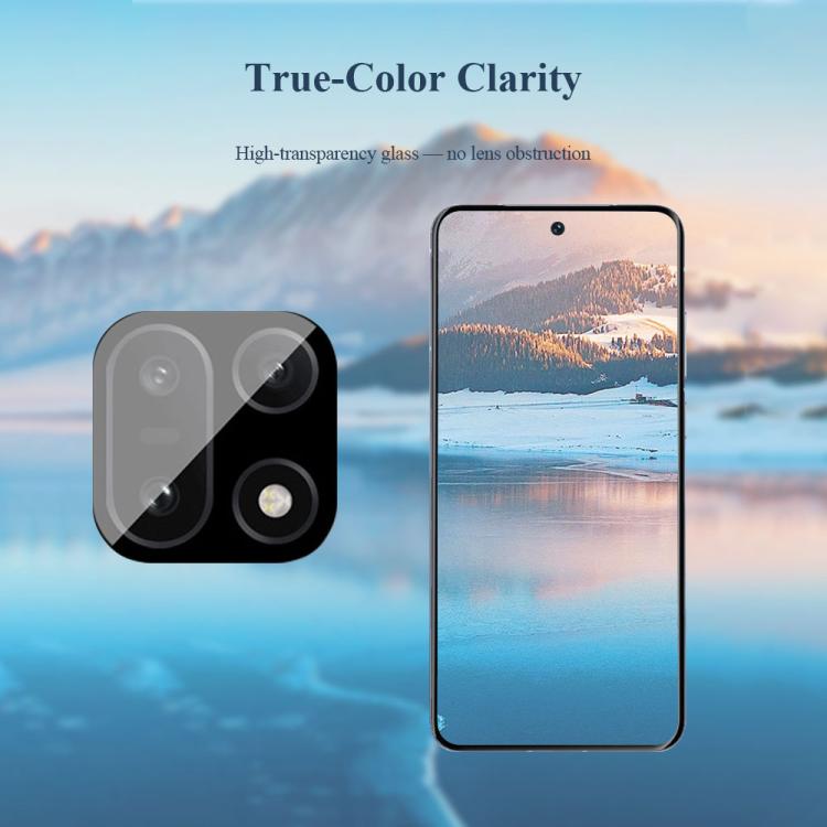 For  OnePlus 15 2pcs/Set LeReach TF Series Snap Version HD Wear-Resistant Camera Lens Glass Film - Black