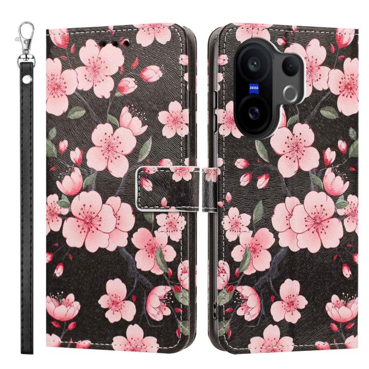 For vivo X200?FE/S30?Pro?Mini Painted Pattern Vegan Leather Phone Case with Strap
