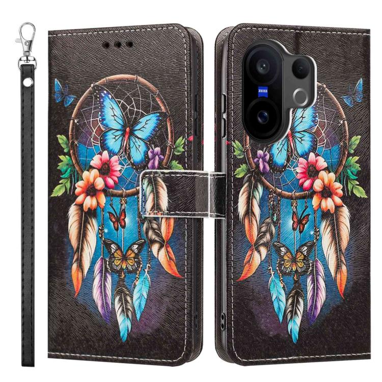 For vivo X200?FE/S30?Pro?Mini Painted Pattern Vegan Leather Phone Case with Strap