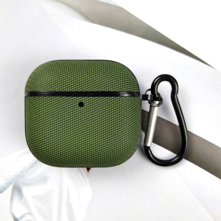 For AirPods 4 Technical Fabric Double Strand Leather Earphone Protective Case