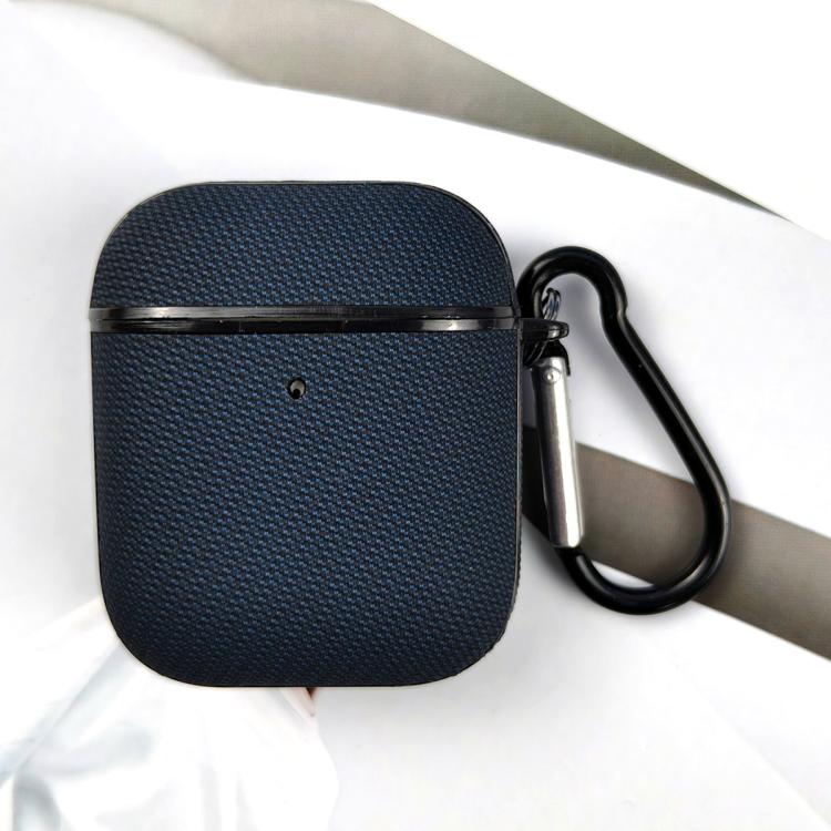 For AirPods 2 / 1 Technical Fabric Double Strand Leather Earphone Protective Case