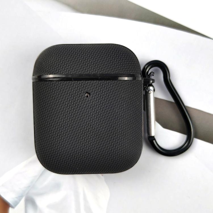 For AirPods 2 / 1 Technical Fabric Double Strand Leather Earphone Protective Case