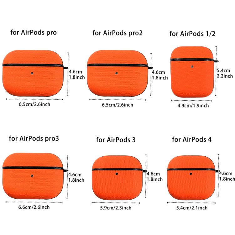 For AirPods Pro 3 Technical Fabric Double Strand Leather Earphone Protective Case