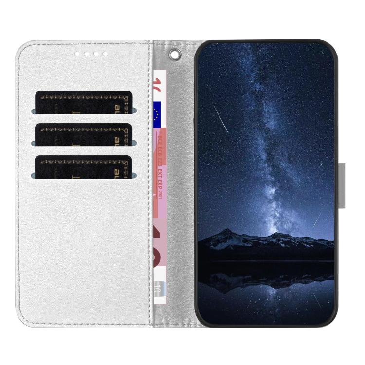 For iPhone 15 Plus Color Block Card Slots Vegan Leather Phone Case