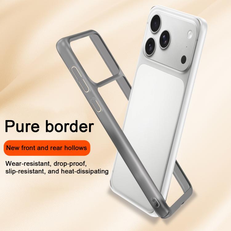 For iPhone 17 Pro Max Frosted Slim Heat Dissipation Frame Shockproof PC Phone Case