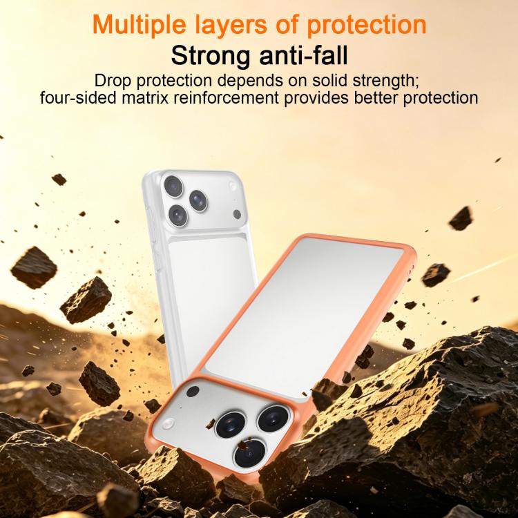 For iPhone 17 Pro Max Frosted Slim Heat Dissipation Frame Shockproof PC Phone Case