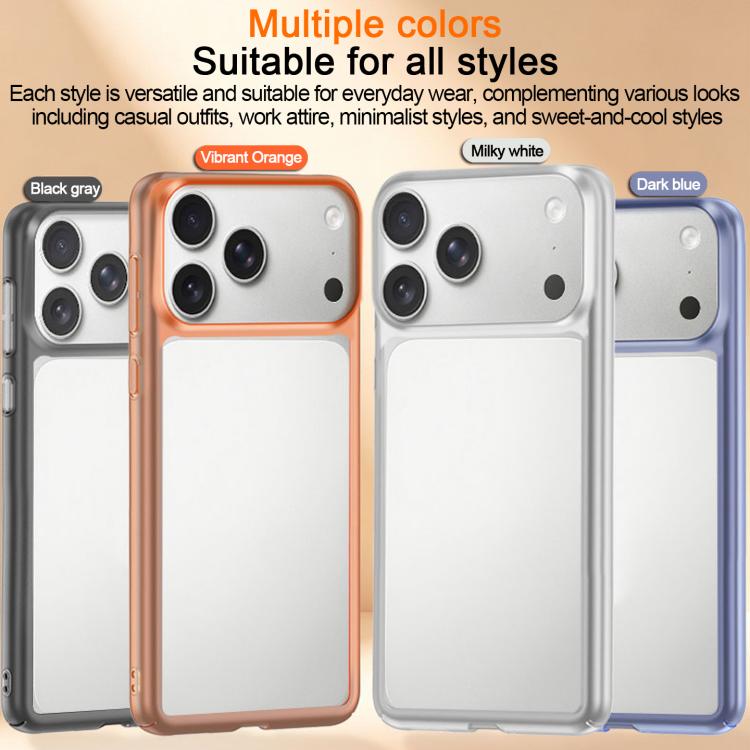 For iPhone 17 Pro Frosted Slim Heat Dissipation Frame Shockproof PC Phone Case