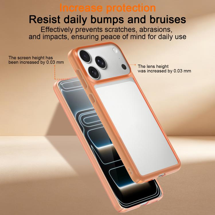 For iPhone 17 Pro Frosted Slim Heat Dissipation Frame Shockproof PC Phone Case