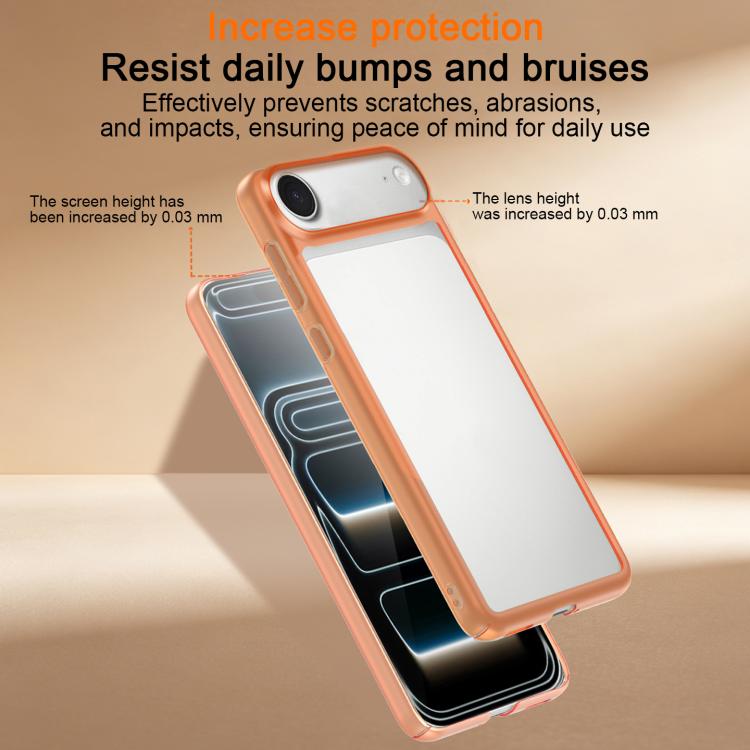 For iPhone Air Frosted Slim Heat Dissipation Frame Shockproof PC Phone Case