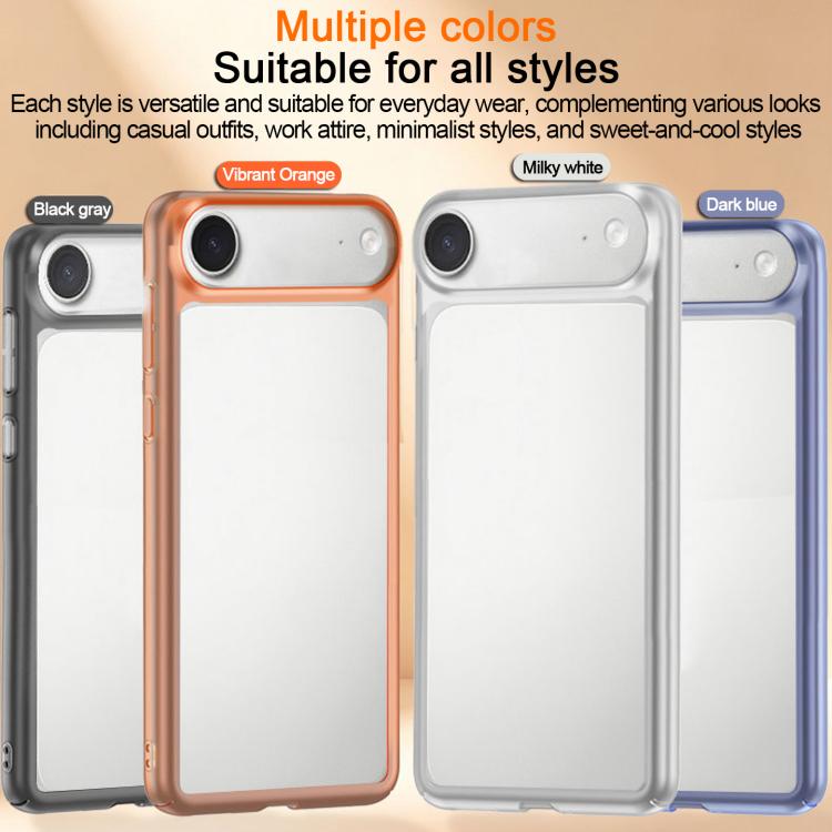 For iPhone Air Frosted Slim Heat Dissipation Frame Shockproof PC Phone Case