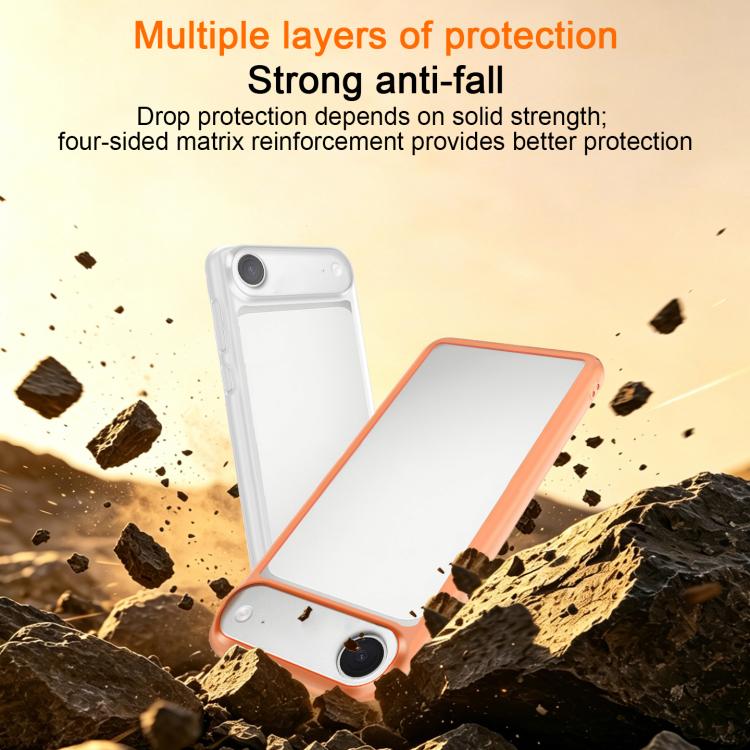 For iPhone Air Frosted Slim Heat Dissipation Frame Shockproof PC Phone Case