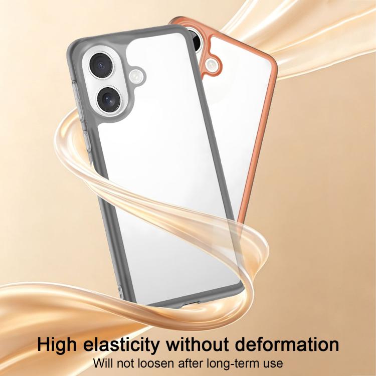 For iPhone 16 Plus Frosted Slim Heat Dissipation Frame Shockproof PC Phone Case