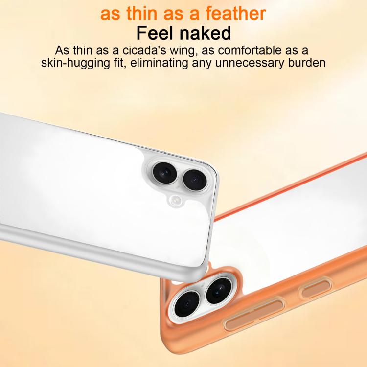 For iPhone 16 Plus Frosted Slim Heat Dissipation Frame Shockproof PC Phone Case