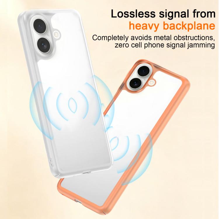 For iPhone 16 Frosted Slim Heat Dissipation Frame Shockproof PC Phone Case