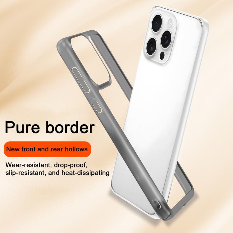 For iPhone 15 Pro Frosted Slim Heat Dissipation Frame Shockproof PC Phone Case