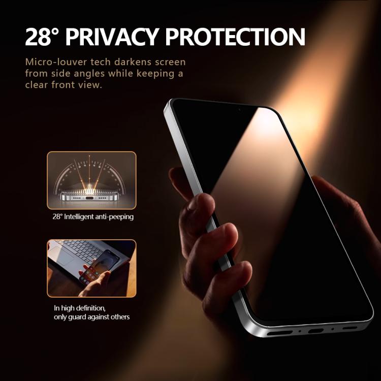 For Galaxy A36 5G LeReach CF Series Full Screen Version HD Privacy Phone Tempered Film - Black