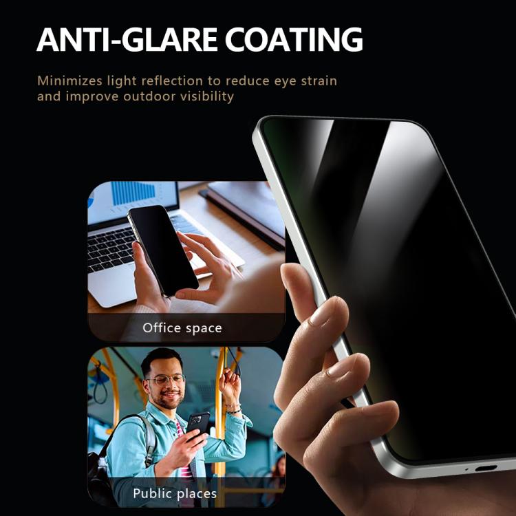 For Galaxy A37 5G 2pcs/Set LeReach CF Series Full Screen Version HD Privacy Phone Tempered Film - Black