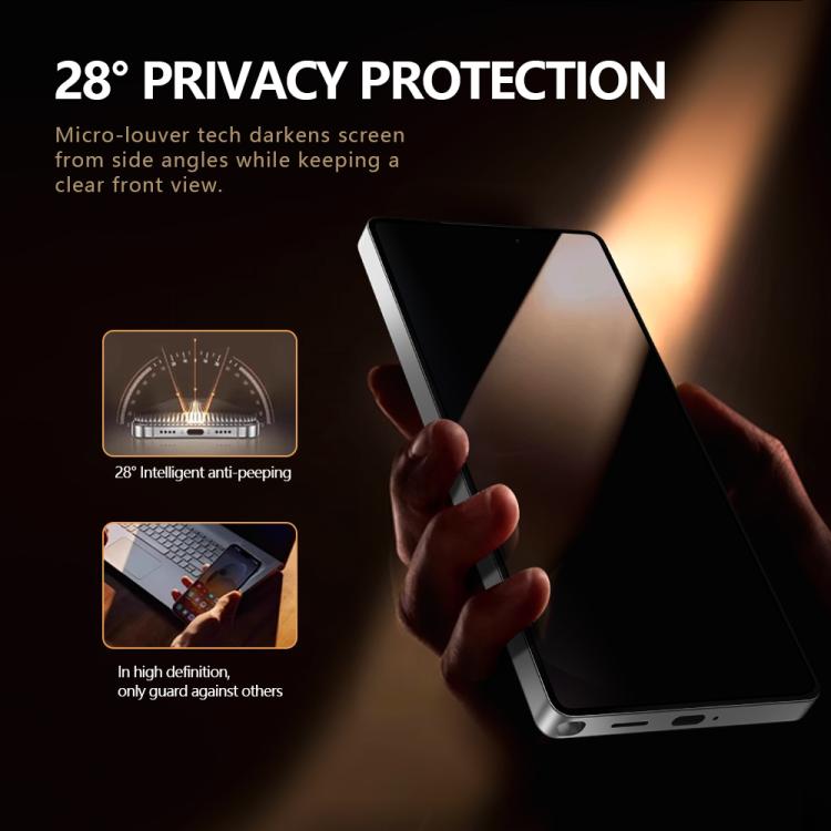 For Galaxy S25 Ultra 5G LeReach CF Series Full Screen Version HD Privacy Phone Tempered Film - Black