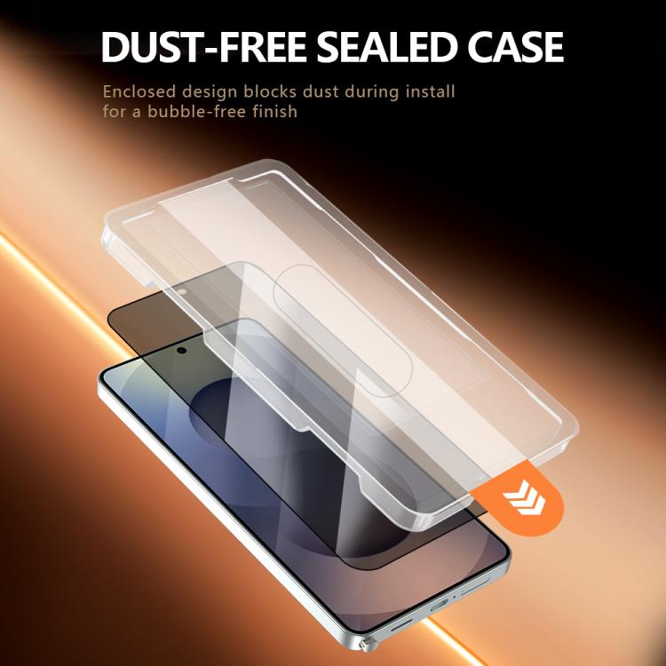 For Galaxy S26 Ultra 5G 2pcs/Set LeReach CF Series Full Screen Version HD Privacy Phone Tempered Film - Black